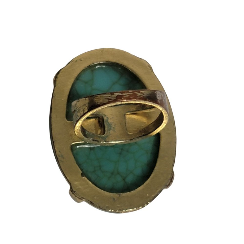 Turquoise Colored Statement Ring - Picture 2 of 4